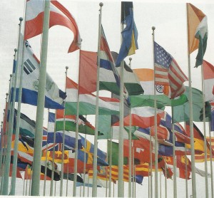 Banderas paises participantes en Expo'92 de Sevilla.