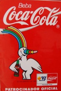 Cartel de Coca-Cola, patrocinador oficial de Expo 92.