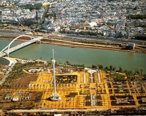 Vista aérea del Jardín del Guadalquivir.